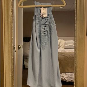 Powder blue mini dress